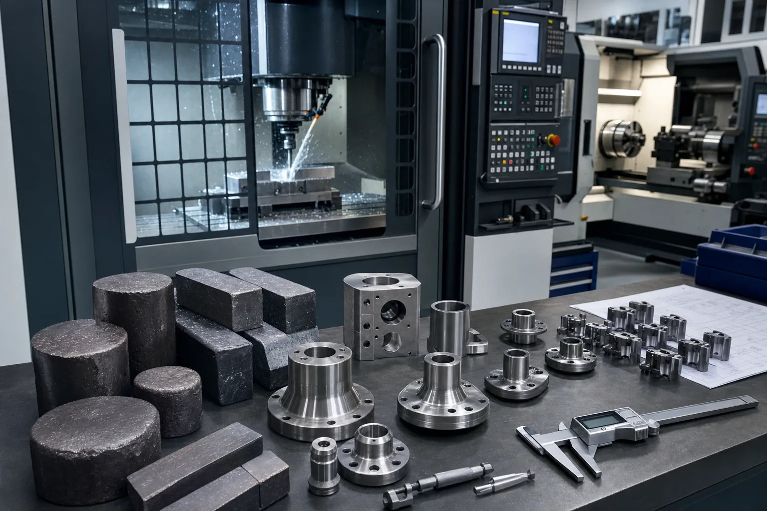 Precision metal components representing laser cutting work for Sheffield industry